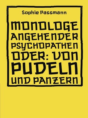 cover image of Monologe angehender Psychopathen